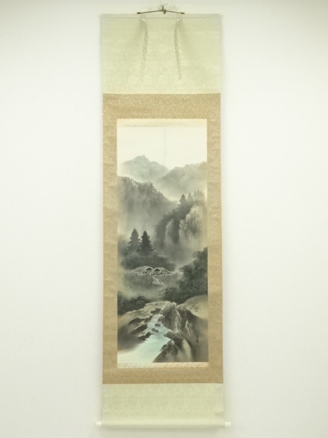 JAPANESE HANGING SCROLL / HAND PAINTED / LANDSCAPE